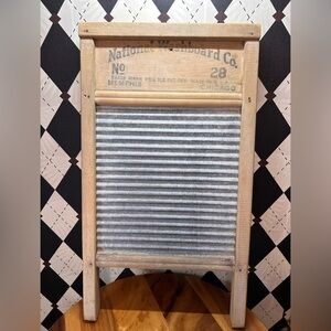 Vintage National Washboard Co. No. 28 | Rustic Farmhouse Laundry Room Wall Decor